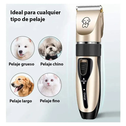 Kit de Maquina Cortapelos para Mascotas Recargable