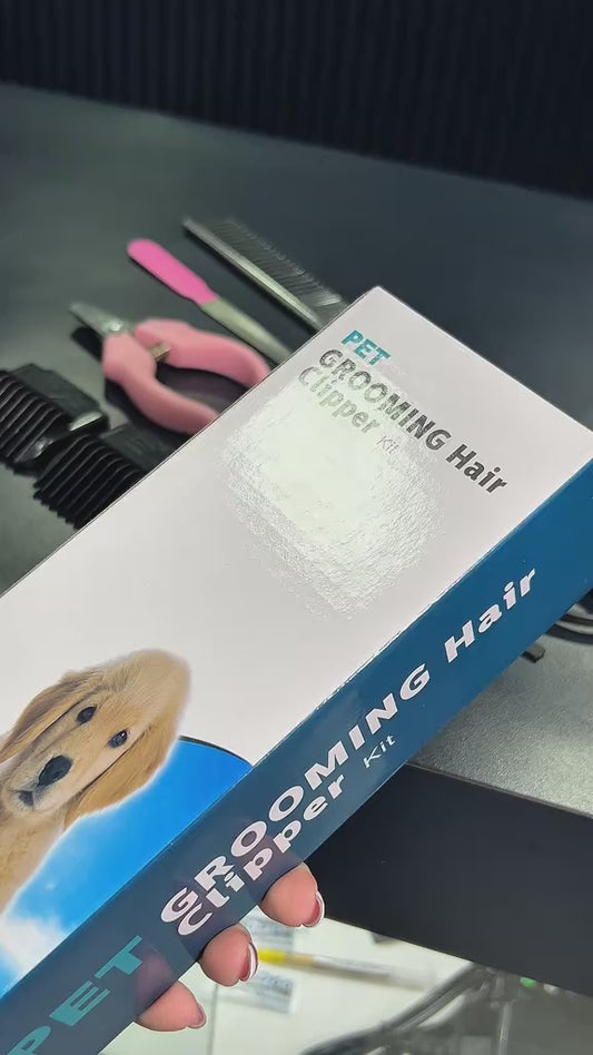 Kit de Maquina Cortapelos para Mascotas Recargable